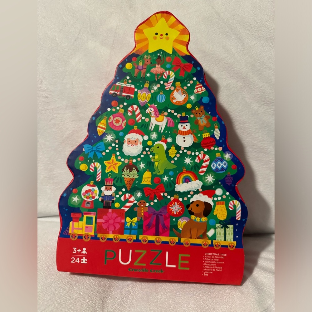 🎄NEW Crocodile Creek “Christmas Tree” 16”x20” 24 Piece NIB Kids Christmas Gift